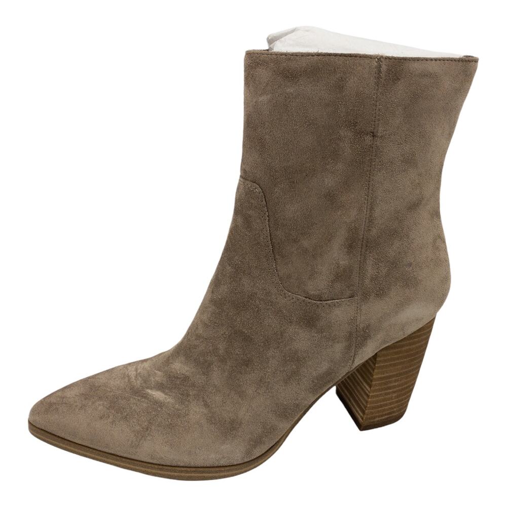 Marc Fisher LTD Giana Western Bootie Women's 8.5 Tan Suede Pointed Toe